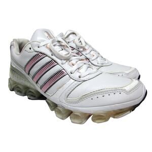 Adidas Bounce women's size 7 athletic shoes running white and pink